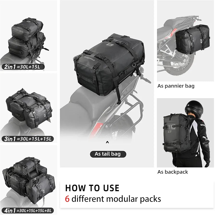 Rhinowalk Bolso de 30L doble funcion, bolso y mochila.