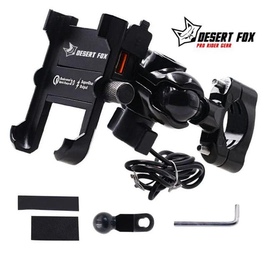 Porta celular de aluminio incluye cargador