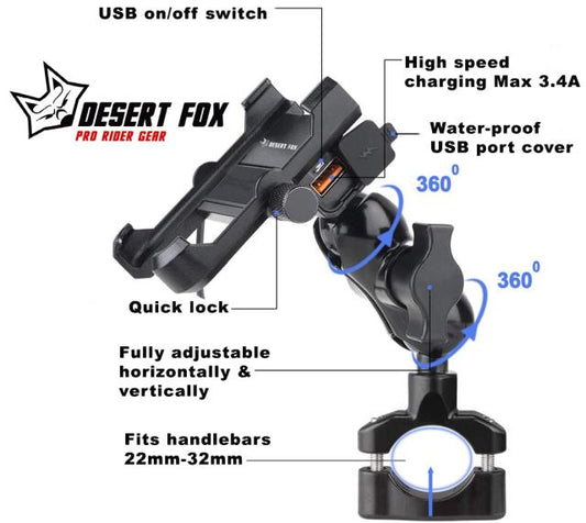 Porta celular de aluminio incluye cargador
