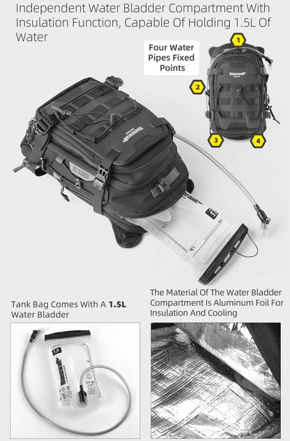 Rhinowalk Porta tanque Mochila, Bolsa de agua incluida