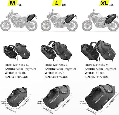 Alforjas laterales Rhinowalk talle L 14 L por lado.