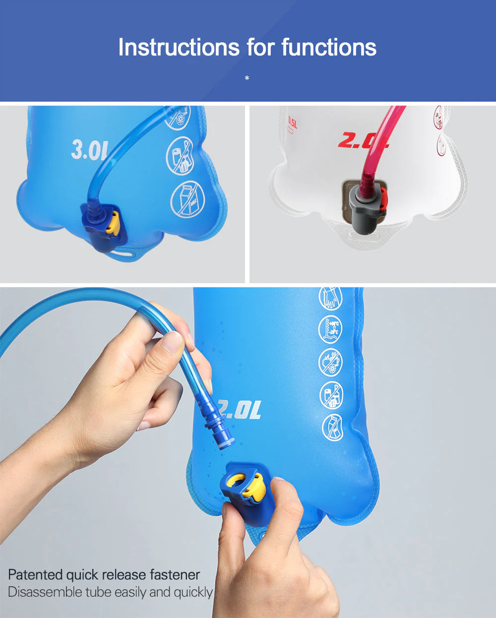 Bolsa de hidratacion de 2 litros