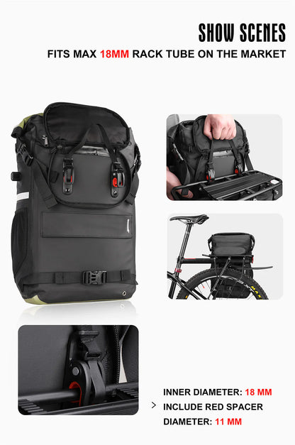 Rhinowalk Alforja Mochila 23 L Bicicletas