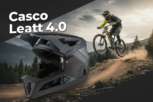 Banner Casco Leatt 4.0 con rider