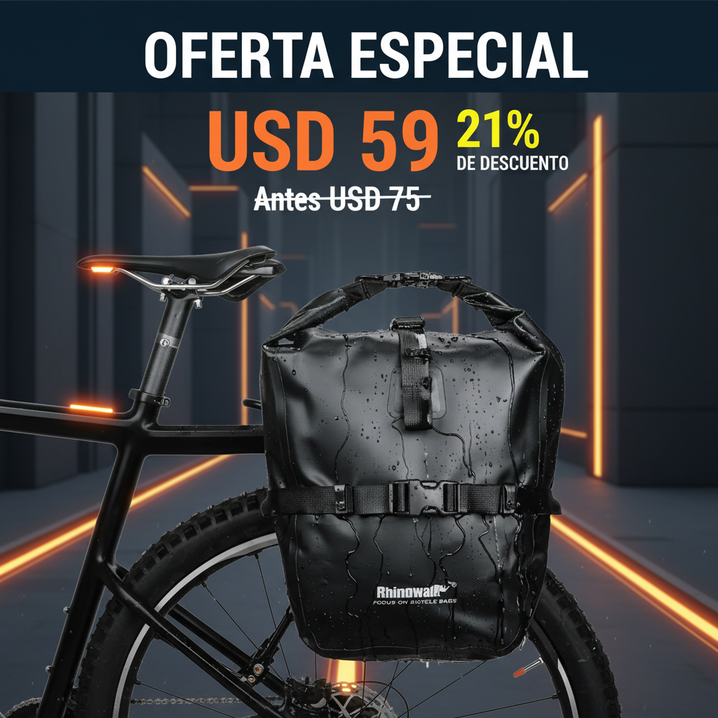 Banner promocional Alforja Bicicleta 20L - Precio actualizado