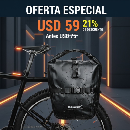 Banner promocional Alforja Bicicleta 20L - Precio actualizado