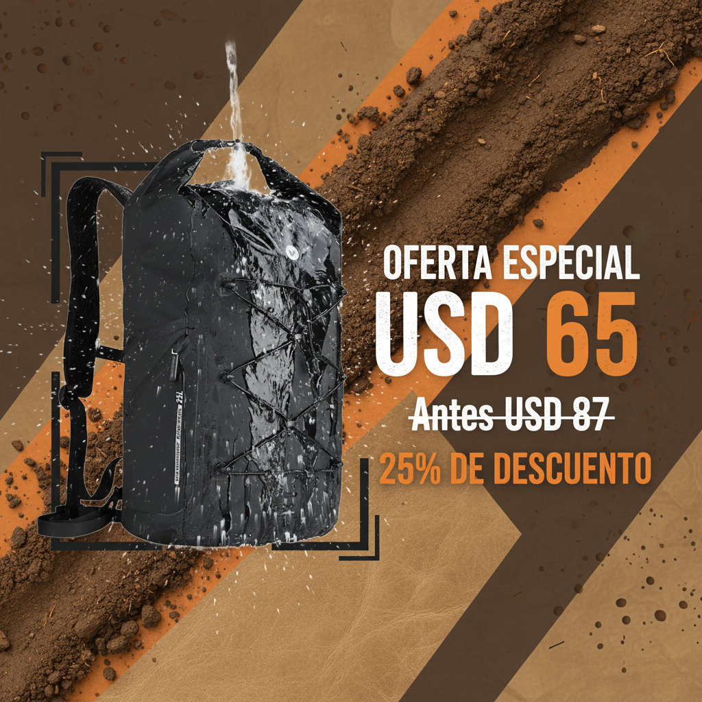 Banner promocional Mochila 25L - Diseño alternativo