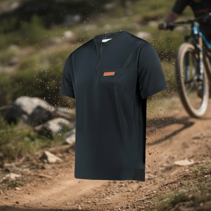 Jersey Leatt MTB flotando en el aire